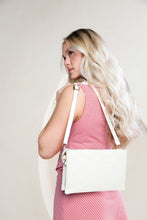 Load image into Gallery viewer, Izzy White Checkered Crossbody