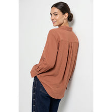 Load image into Gallery viewer, Naked Zebra Beige Button Up Linen Blouse