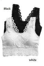 Load image into Gallery viewer, Black Lace Back Brami Plus