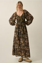 Load image into Gallery viewer, Olive Velvet Floral Maxi