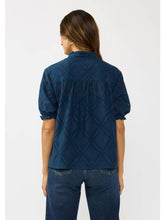 Load image into Gallery viewer, Lovestitch Navy Eyelet Top