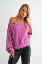 Load image into Gallery viewer, Orchid Pink Waffle Pullover