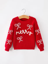 Load image into Gallery viewer, Candy Cane Merry Sweater - Kids + Baby