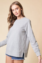 Load image into Gallery viewer, Grey Side Zip Pullover