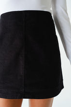 Load image into Gallery viewer, Black Corduroy Skirt