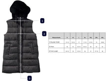 Load image into Gallery viewer, Black Long Puffer Vest - Plus
