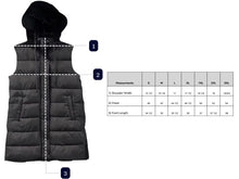 Load image into Gallery viewer, Long Black Puffer Vest