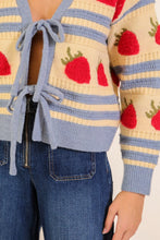 Load image into Gallery viewer, Strawberry Tie Front Sweater