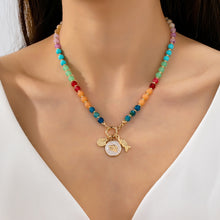 Load image into Gallery viewer, Beaded Nautical Charm Necklace