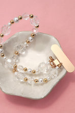 Load image into Gallery viewer, Pearl + Gold Cell Bracelet