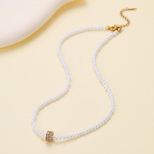 Load image into Gallery viewer, Pearl + Gemtone Necklace