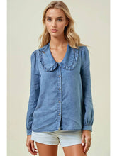 Load image into Gallery viewer, Peter Pan Collar Tencel Top