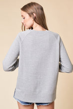 Load image into Gallery viewer, Grey Side Zip Pullover