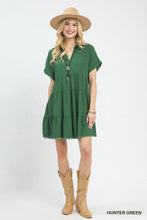 Load image into Gallery viewer, Umgee Hunter Linen Tiered Dress