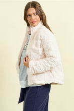 Load image into Gallery viewer, Ivory Fur Heart Check Jacket