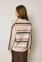 Load image into Gallery viewer, Brown Metallic Stripe Sweater