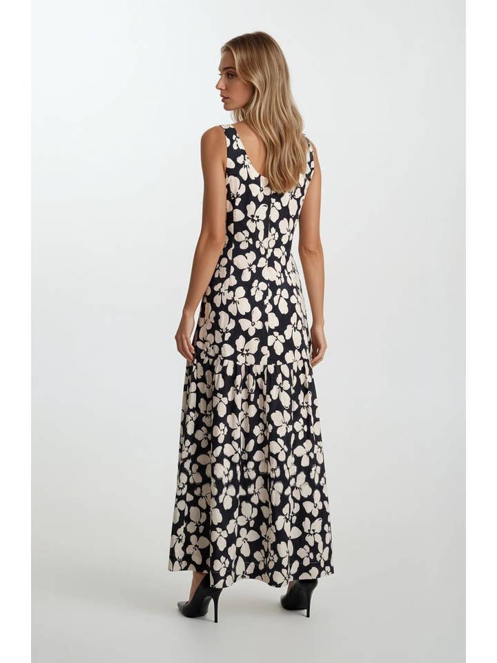 B+W Bold Floral Dress – Adorn Boutique MI