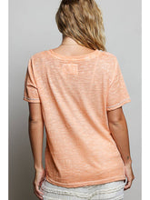 Load image into Gallery viewer, POL Coral Stitched Neck Tee
