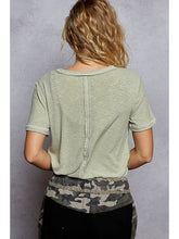 Load image into Gallery viewer, POL Sage Ribbed Tee