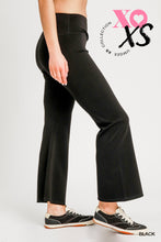 Load image into Gallery viewer, Black Crossover Flare Leggings