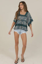 Load image into Gallery viewer, Jade Lace Boho Top