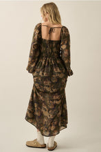Load image into Gallery viewer, Olive Velvet Floral Maxi