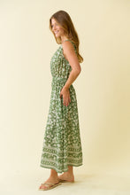 Load image into Gallery viewer, Doe + Rae Sage Border Printed Dress