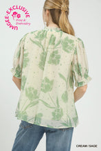 Load image into Gallery viewer, Umgee Sage Tulip Swiss Dot Top