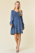 Load image into Gallery viewer, Smocked Tencel L/S Dress