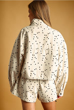 Load image into Gallery viewer, Ecru + Black Polka Dot Jacket