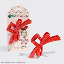 Load image into Gallery viewer, Grinch x Kitsch Red Bow Clip