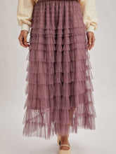 Load image into Gallery viewer, Mauve Tulle Skirt