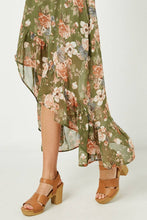 Load image into Gallery viewer, Olive Floral High Low Maxi