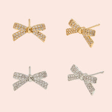 Load image into Gallery viewer, Bow Pave Studs