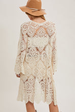 Load image into Gallery viewer, Blu Ivy Natural Crochet Cardigan