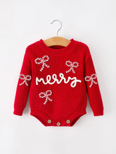 Load image into Gallery viewer, Candy Cane Merry Baby Onesie
