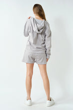 Load image into Gallery viewer, Taupe + White Boardwalk Stripe Hoodie
