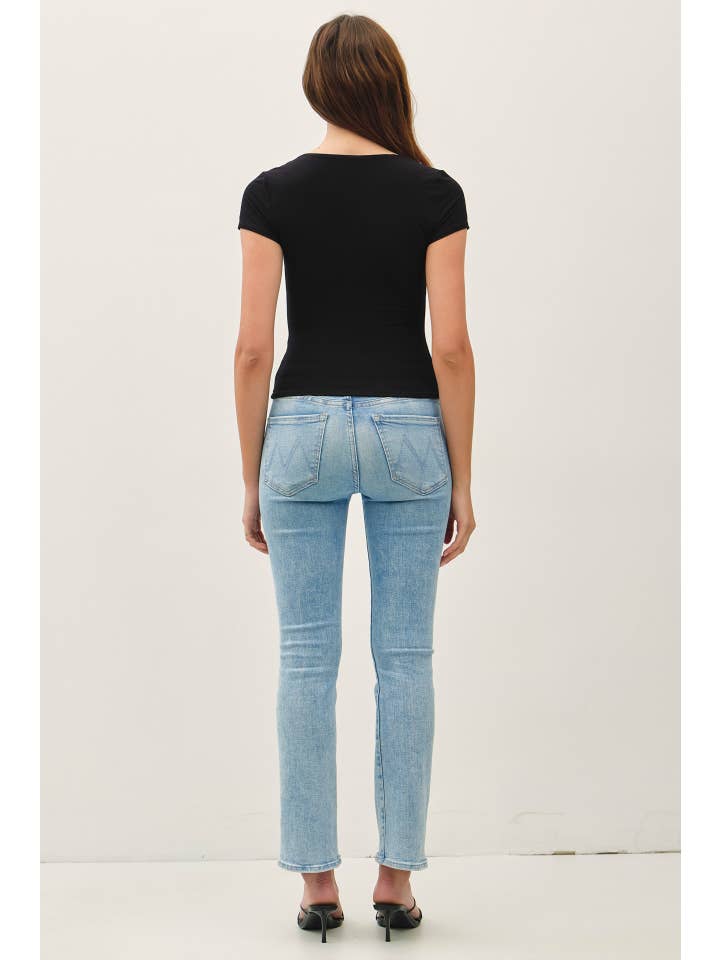 【LOHEN】SQUARE NECK COMPACT TOPS ブラック Black Square Neck Top – Adorn Boutique MI