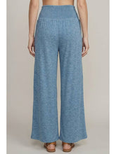 Load image into Gallery viewer, Heather Blue Smocked Waist Pants