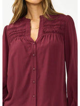 Load image into Gallery viewer, Merlot Pintuck Top