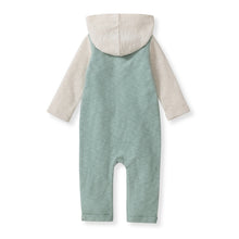 Load image into Gallery viewer, Sage Slub Baby Hooded Jumpsuit
