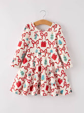 Load image into Gallery viewer, Candy Cane Bow Dress - Kids