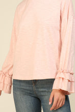 Load image into Gallery viewer, Blush Ruffle Cuff Top