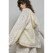 Load image into Gallery viewer, POL Cream Floral + Lace Hoodie