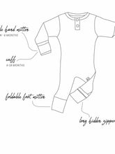 Load image into Gallery viewer, Rose Stripe Organic Growsuit - Baby