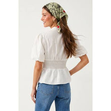 Load image into Gallery viewer, Sable Zip Smocked Top