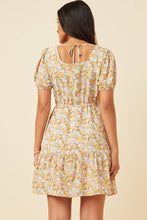 Load image into Gallery viewer, Yellow Floral Tiered Dress