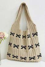 Load image into Gallery viewer, Bow Woven Tote Bag