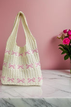 Load image into Gallery viewer, Bow Woven Tote Bag