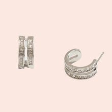 Load image into Gallery viewer, Gem Double Hoop